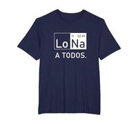 Lo Sodio A Todos Los Odio a Todos Lo Na Química Divertida Camiseta, Hombre Tallas Grandes, Azul Marino, 2X Alto