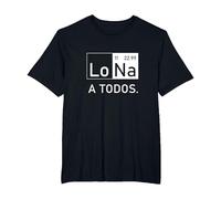 Lo Sodio A Todos Los Odio a Todos Lo Na Química Divertida Camiseta, Hombre Tallas Grandes, Negro, 2X Alto