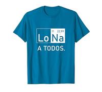 Lo Sodio A Todos Los Odio a Todos Lo Na Química Divertida Camiseta, Hombre, Zafiro, 3XL