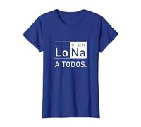 Lo Sodio A Todos Los Odio a Todos Lo Na Química Divertida Camiseta, Mujer, Azul Real, XXL