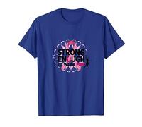 Lo Suficientemente Fuerte como para Usar Rosa: Conciencia sobre el cáncer de Mama Camiseta, Hombre, Azul Real, L