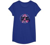 Lo Suficientemente Fuerte como para Usar Rosa: Conciencia sobre el cáncer de Mama Camiseta, Niñas, Azul Real, M