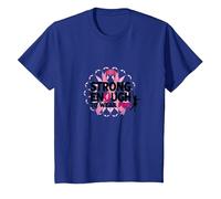 Lo Suficientemente Fuerte como para Usar Rosa: Conciencia sobre el cáncer de Mama Camiseta, Niños, Azul Real, 4 años