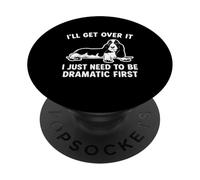 Lo superaré, solo necesito dramático First Basset Hound PopSockets PopGrip Adhesivo