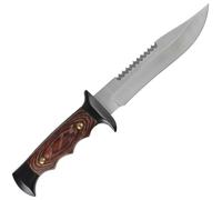 LO TRINCO YO Muela Cuchillo 5161-M hoja de acero MoVa de 16 cm y empuñadura de madera prensada para Caza, Pesca, Supervivencia y Bushcraft