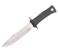 LO TRINCO YO Muela Cuchillo MIRAGE-18 hoja de acero MoVa de 18 cm y empuñadura de goma Politetrafluoroetileno (PTFE) negra para Caza, Pesca, Supervivencia y Bushcraft