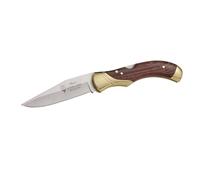 LO TRINCO YO Muela Navaja de Caza GL-10NL con Hoja de Acero Inoxidable MoVa de 9,5 cm y empuñadura de Madera palovioleta de 12 cm para Caza, Pesca, Supervivencia y Bushcraft