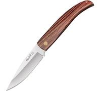 LO TRINCO YO Muela Navaja P-8.NL hoja de acero MoVa de 8 cm y empuñadura de Madera de Palovioleta para Caza, Pesca, Supervivencia y Bushcraft