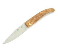 LO TRINCO YO Muela Navaja P-8.OL hoja de acero MoVa de 8 cm y empuñadura de olivo para Caza, Pesca, Supervivencia y Bushcraft