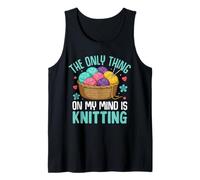 Lo único en mi mente es tejer Camiseta sin Mangas