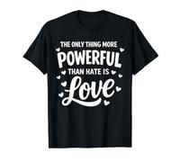 Lo único más poderoso Que el Odio es el Amor, Cita de Unity Camiseta gráfica económica, Hombre, Negro, XL