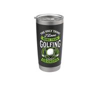 Lo único que amo más que jugar al golf es ser abuelo Vaso térmico de acero inoxidable de doble pared