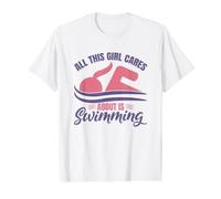 Lo único Que le Importa a Esta Chica es Nadar - Swim Girl Camiseta gráfica económica