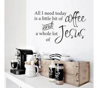 Lo único que necesito hoy es un poco de café y un montón de pegatinas para la pared Cocina Tienda Vinilo Home 90cmwidex56cmhigh
