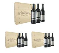 Lo Zoccolaio Barbera D'Alba+Langhe Rosso+Barolo Vino Tinto Italiano en Estuche de Madera - 3 Botellas X 750ml (Paquete de 3)