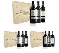 Lo Zoccolaio Barbera D'Alba+Langhe Rosso+Langhe Nebbiolo Vino Tinto Italiano en Estuche de Madera - 3 Botellas X 750ml (Paquete de 3)