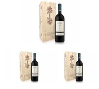 Lo Zoccolaio Langhe Nebbiolo DOC Nubie' Vino Tinto Italiano en Estuche de Madera - 1 Botella X 750 ml (Paquete de 3)