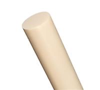 Loacea 10 varillas de plástico sólido, ABS negras y beige 6 mm a 40 diámetro, redondas for indicadores dial(Beige,40x1000mm)