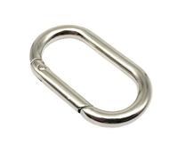 Loacea 2 piezas de elegantes anillos de resorte, cierre a presión ovalado de aleación de zinc, con diámetro interior de 16-40 mm, cierre de gancho de gatillo redondo.(Silver,35mm)