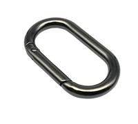 Loacea 2 piezas de elegantes anillos de resorte, cierre a presión ovalado de aleación de zinc, con diámetro interior de 16-40 mm, cierre de gancho de gatillo redondo.(Gun black,35mm)