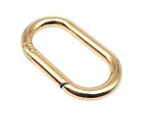 Loacea 2 piezas de elegantes anillos de resorte, cierre a presión ovalado de aleación de zinc, con diámetro interior de 16-40 mm, cierre de gancho de gatillo redondo.(Light gold,16mm)