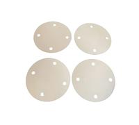 Loacea Lentejuelas planas de PVC plateadas de 50 g con 4 agujeros, círculos grandes y brillantes for manualidades y decoración.(25mm)
