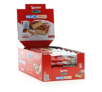 Loacker - Choco y cereales de leche - Barras de chocolate con leche con oblea, crema de leche y crujientes de cereales - Merenda y Snack - 1 paquete de 30 barras