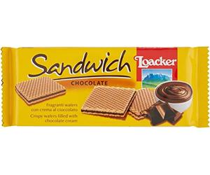 Loacker Sandwich Chocolate - 3 obleas aromáticas con crema de chocolate (75 g)