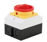 Load Break, Control Isolator, Waterproof Breaker,3.94x3.15x2.56 Inches, 20a 380v 4p Rotary Design in Sealed Box, Ideal for Car Electrical Systems Main Powered Control and Outdoor Use