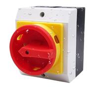 Load Insulation Breaker, 20 A 380 V 4 P impermeable Rotary Isolator Switch, Adorable Main Control Changeover Breaker Sealed Box for Automotive and Industrial Use, 3,94 x 3,15 x 2,56 pulgadas