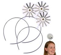 Loading Creative Headband/Hairpin, 2025 New Creative Black Load Symbol Hair Band, Funny Loading Symbol Hair Bands, Music Festival Eye-Catching Decoration Props for Daily Wear and Makeup(3Pcs)