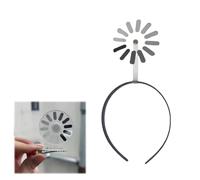 Loading Creative Headband Hairpin, Rotating "Loading" Symbol Clip, Fun Brain-Lagging Design for Men & Women, Humorous Mood Expression Hair Accessory (A+B*2pcs)