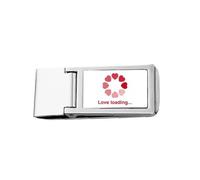 Loading Help Loving Help - Cartera de bolsillo con clip de acero inoxidable para dinero Art Deco