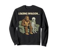 Loading Invasion Sasquatch Bigfoot Alien Playing Video Games Sudadera