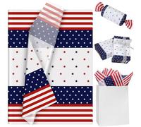 LOADSFUN- 35 hojas de papel de seda para bolsas de regalo de 19,5 x 13,6 pulgadas, papel de seda para envolver regalos a granel para el 4 de julio, el Día de los Caídos, el Festival del Día de la Inde