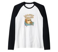 Loafin 'Alrededor de Pan Divertido Dibujos Animados Comida Juego de palabras Lazy Loaf Humor Camiseta Manga Raglan
