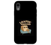 Loafin 'Alrededor de Pan Divertido Dibujos Animados Comida Juego de palabras Lazy Loaf Humor Carcasa para iPhone XR