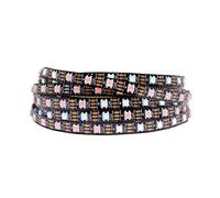 LOAMLIN Tira LED WS2812B 5M 60 LEDs/m, Led RGB Magic Color Programable 300Pixels, Tira Led 5050 SMD Flexible Direccionable Individual, Pizarra Negra, IP30 No Impermeable