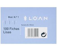 Fichas Cartulina LOAN Lisa Paquete x100 Tamaño 6.5 x 9.5 cm.