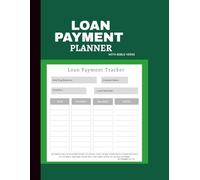 Loan Payment Tracker with Bible Verse: Workbook For Credit and Loan Payoff - Personal Budgeting - (100 Pages) - 8.5 x 11 Inches