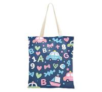Loancwa Bolsa de mano magnética de lona de poliéster 100 % con diseño de cuentos de hadas de dibujos animados, bolsa de mano y hombro para compras, viajes al aire libre