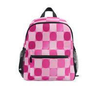 Loancwa Bonita mochila infantil para niños y niñas, Colorido, Small, A la | Patrón circular de tablero de ajedrez