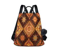 Loancwa Mochila de viaje con patrón bohemio de 17 L, antirrobo, para exploradores casuales, uso diario