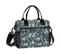 Loancwa Rainforest Elephant- Lonchera aislada para niños y niñas, congelable, reutilizable, con correa para el hombro, para picnic escolar