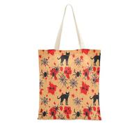 Loancwa Sketch A Black Cat Pattern 100% poliéster lona magnética bolsa de mano y hombro para ir de compras, viajes al aire última intervensión