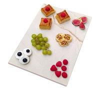 LOANE - Tabla de Cortar Multifuncional - Tabla Cortar Cocina, Material Porcelánico, Resistente al Calor y a los Arañazos, Ideal para Picar, Servir y Presentar Alimentos (Marfil)