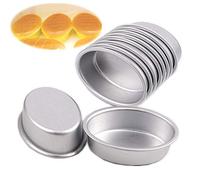LoBake Werpower - 10 moldes ovalados de aleación de aluminio con forma de huevo para queso, molde para pasteles, pan, tartas, pudín, gelatina, bricolaje, panadería D00