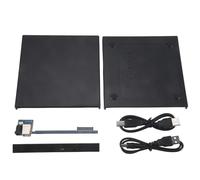 Lobamop Caja externa de DVD de 12,7 mm, USB 2.0, DVD/CD-ROM, para portátil, escritorio, PC, unidad óptica SATA a SATA