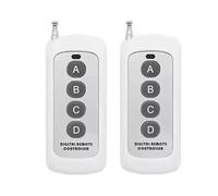 Lobamop Control remoto sin 2 piezas módulo de código de aprendizaje EV1527 con antena alcance largo de 1000 m abridores control de 4 botones - ABCD
