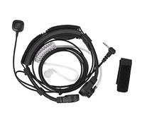 Lobamop Micrófono de 2,5 mm para la garganta y auriculares para Walkie Talkie Radio TLKR T5 T80 T60 T6 T8 Talkabout MR350R T6500